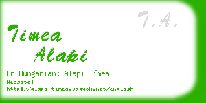 timea alapi business card