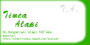 timea alapi business card